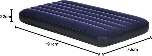 Colchón Hinchable Individual Compacto Intex Classic Downy (76x191x22 cm). La cama de aire más ligera y portátil, ideal para una persona en acampadas, festivales o viajes. Intex - pack