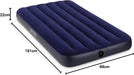 Colchón Hinchable Individual Intex Classic Downy (99x191x22 cm). Una cama de aire individual, ligera y resistente, ideal para camping, viajes o como cama supletoria. Intex - pack