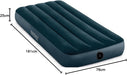 Colchón Hinchable Individual Intex con Tecnología Fiber-Tech. Una cama de aire para una persona con soporte equilibrado, superficie flocada y un plegado que no ocupa espacio. Intex - uso