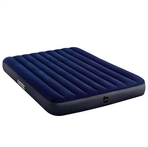 Colchón Hinchable Queen Intex Dura-Beam Classic Downy (152x203x25 cm). Cama de aire de gran tamaño para 2 personas con tecnología Fiber-Tech para un confort postural superior. Intex - frontal