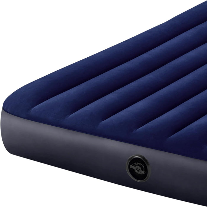Colchón Hinchable Queen Intex Dura-Beam Classic Downy (152x203x25 cm). Cama de aire de gran tamaño para 2 personas con tecnología Fiber-Tech para un confort postural superior. Intex - uso