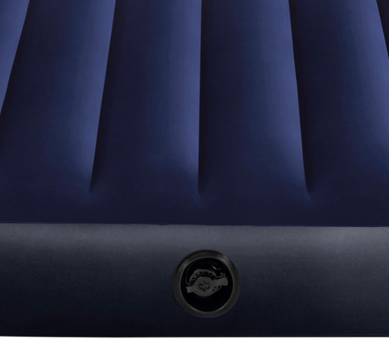 Intex Colchón Hinchable Individual Dura-Beam Classic Downy. Cama de aire de 99x191x25 cm con tecnología Fiber-Tech para un descanso estable y confortable en casa o de camping. Intex - detalle