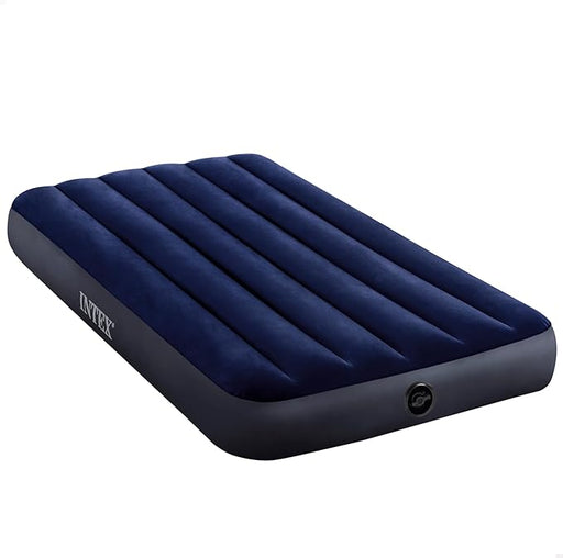 Intex Colchón Hinchable Individual Dura-Beam Classic Downy. Cama de aire de 99x191x25 cm con tecnología Fiber-Tech para un descanso estable y confortable en casa o de camping. Intex - frontal
