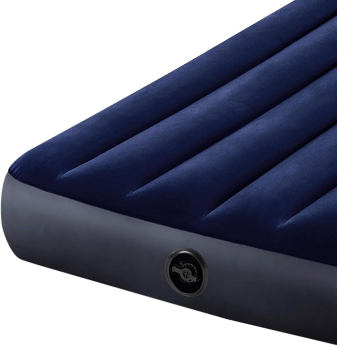 Intex Colchón Hinchable Individual Dura-Beam Classic Downy. Cama de aire de 99x191x25 cm con tecnología Fiber-Tech para un descanso estable y confortable en casa o de camping. Intex - uso