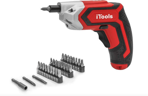 Atornillador Inalámbrico iTools PR2067 de 3.6V. Destornillador eléctrico a batería de Litio, ligero y manejable, ideal para montaje de muebles y bricolaje ligero en el hogar. Incluye puntas. Itools - pack