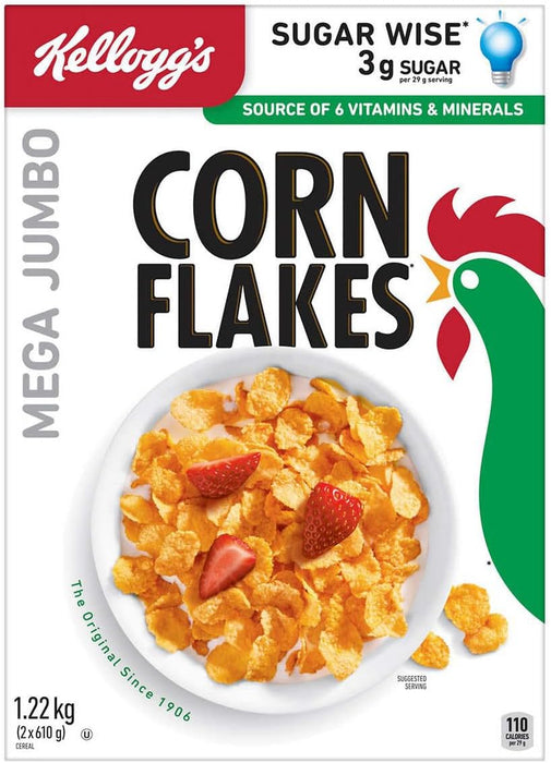 Kellogg's Corn Flakes (Caja de 1,2 kg): Cereales Clásicos en Formato Ahorro Ideales para un Desayuno Crujiente Familiar. Kellogg's - zoom