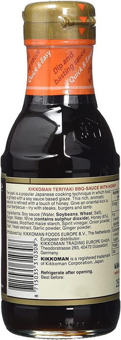 Kikkoman Salsa Teriyaki Barbacoa con Miel, 250ml. La marinada y glaseado perfectos para tus barbacoas, con el toque dulce de la miel para un acabado caramelizado y extra jugoso. Kikkoman - ingredientes