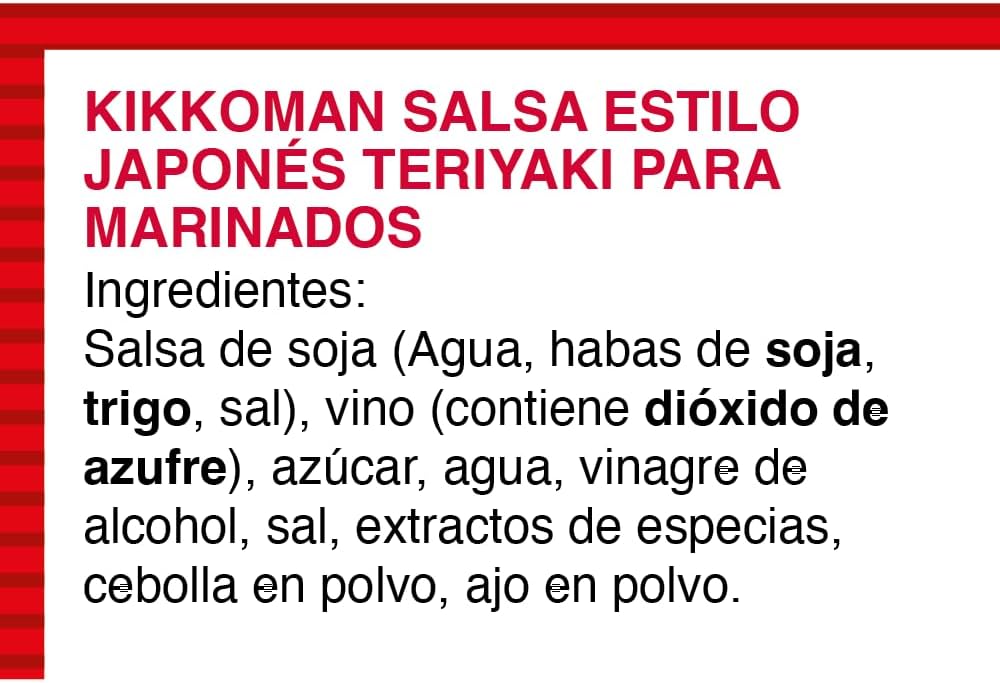Kikkoman Salsa Teriyaki para Marinar y Glasear, 250ml. La auténtica salsa japonesa para dar un sabor exótico, dulce y un brillo espectacular a tus carnes, pescados y verduras. Kikkoman - extra