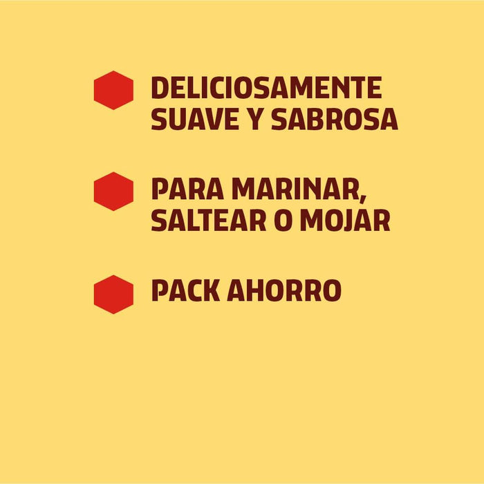 Kikkoman Salsa Teriyaki para Marinar y Glasear, 250ml. La auténtica salsa japonesa para dar un sabor exótico, dulce y un brillo espectacular a tus carnes, pescados y verduras. Kikkoman - presentacion