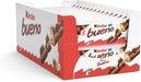 Caja de 30 paquetes de Kinder Bueno Clásico (60 barritas). El icónico snack de crujiente barquillo con cremoso relleno de avellanas y bañado en chocolate con leche. Kinder - detalle