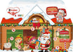 Calendario de Adviento Kinder con forma de Casita. Incluye 24 ventanas con un surtido de los mejores chocolates Kinder y mensajes de vídeo personalizados de Papá Noel. Kinder - frontal