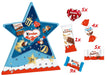 Calendario de Adviento Kinder con forma de Estrella. Un surtido de 24 bombones y chocolatinas Kinder para decorar y endulzar la cuenta atrás para la Navidad. Kinder - detalle
