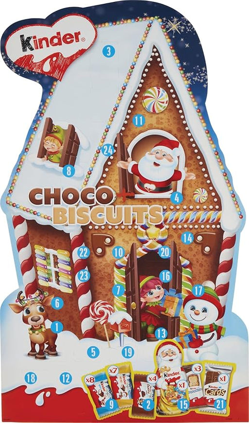 Calendario de Adviento Kinder Mix (203g) con un surtido de 6 especialidades de chocolate y galletas. Una cuenta atrás para Navidad con los snacks Kinder favoritos de todos. Kinder - frontal