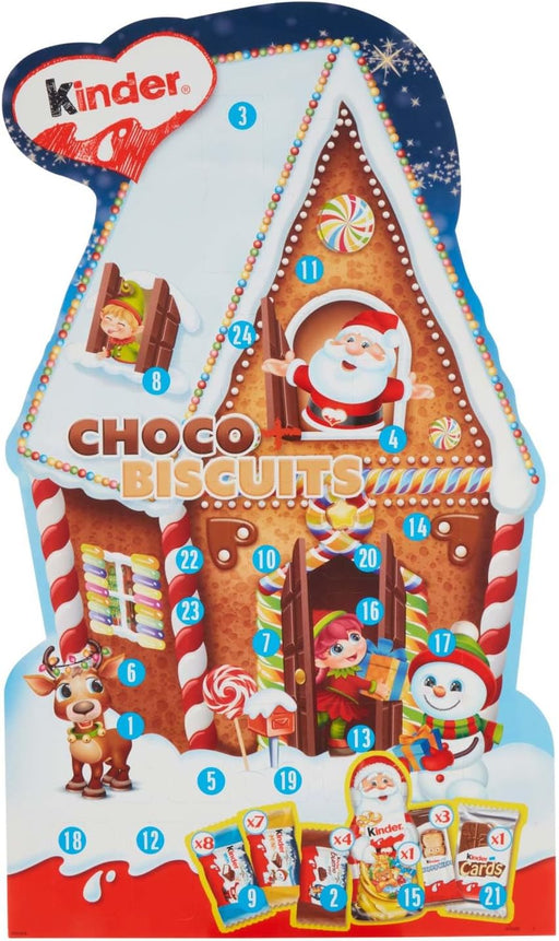 Calendario de Adviento Kinder Mix (203g) con un surtido de 6 especialidades de chocolate y galletas. Una cuenta atrás para Navidad con los snacks Kinder favoritos de todos. Kinder - pack