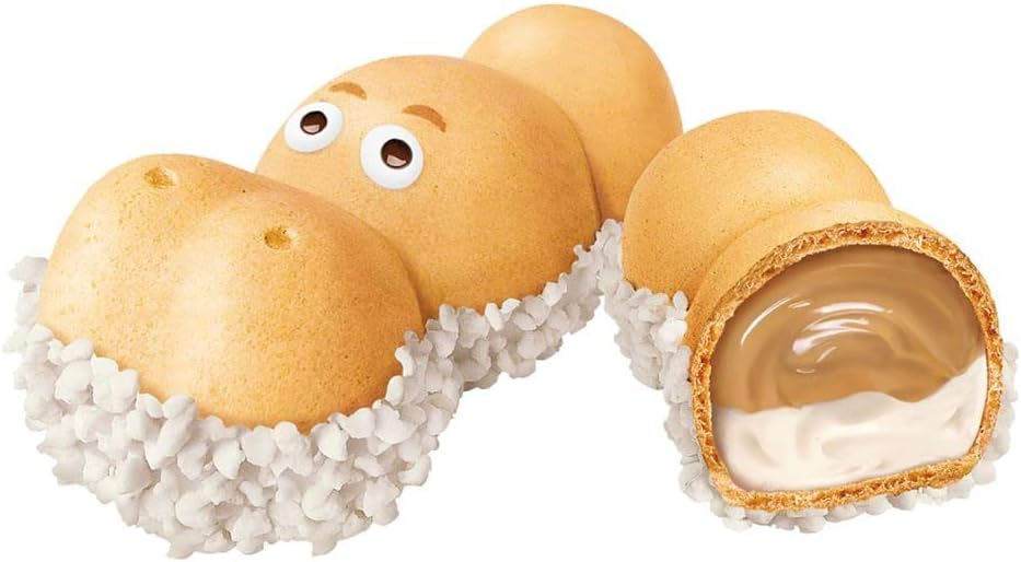 Lote de 10 paquetes de Kinder Happy Hippo Avellana (50 barritas). El snack más divertido con barquillo en forma de hipopótamo y doble relleno de leche y avellanas. Kinder - pack