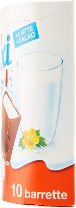 Pack de 10 Barritas Kinder Chocolate Maxi (210g). Las chocolatinas individuales con más leche y menos cacao, ideales para la merienda de los niños. Kinder - ingredientes