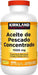 Kirkland Signature Aceite de Pescado con Omega-3, 400 Cápsulas de 1000mg. Un suplemento de alta calidad para el cuidado cardiovascular, cerebral y articular, elaborado con aceite de pescado puro. Kirkland - frontal