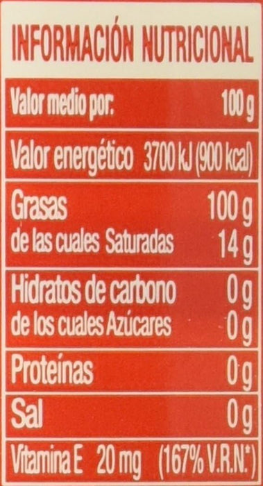 Aceite de Oliva Suave La Española en garrafa de 5 Litros, un aceite versátil y equilibrado con baja acidez, ideal para todo tipo de recetas, desde fritos hasta repostería. La Espanola - detalle