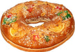 Roscón de Reyes con Relleno de Trufa de La Hornada de Dia (750 g): Delicioso Roscón con un Intenso Corazón de Trufa de Cacao. La Hornada De Dia - frontal