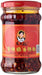 Lao Gan Ma Crispy Chilli in Oil, 210g. La auténtica salsa de chile crujiente con soja fermentada que transformará tus platos con su sabor picante, salado y adictivo. Un icono de la cocina china. Lao Gan Ma - frontal