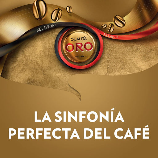 Lavazza Qualità Oro, Café en Grano de Tueste Natural, 500g. Un café 100% Arábica con notas de frutas y flores, ideal para disfrutar de un espresso de calidad superior. Lavazza - pack