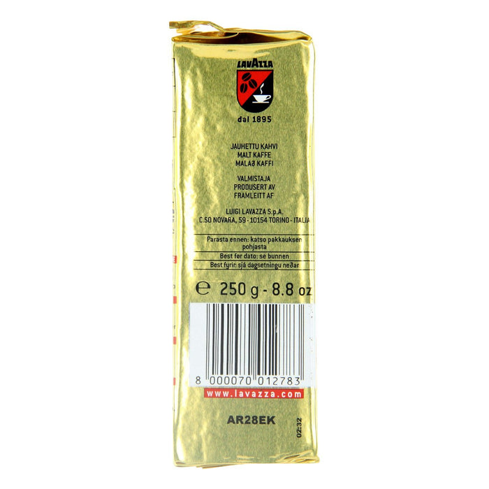 Lavazza Qualità Oro Café Molido 100% Arábica, pack ahorro de 4x250g (1Kg). Un blend premium con notas de frutas y flores para disfrutar del auténtico espresso italiano en casa. Lavazza - uso