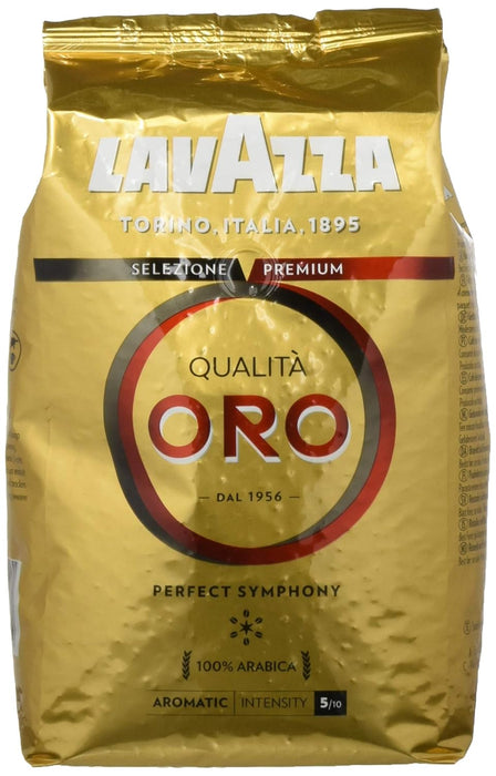 Lavazza Qualità Oro, pack ahorro de 4 bolsas de café en grano 100% Arábica (4x1Kg). El blend premium de Italia para los muy cafeteros, suave y con notas de malta y miel. Lavazza - ingredientes