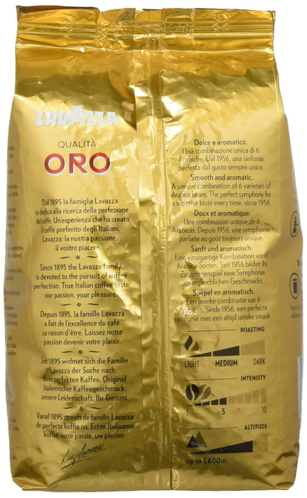 Lavazza Qualità Oro, pack ahorro de 4 bolsas de café en grano 100% Arábica (4x1Kg). El blend premium de Italia para los muy cafeteros, suave y con notas de malta y miel. Lavazza - uso