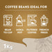 Lavazza Qualità Oro, pack ahorro de 6 bolsas de café en grano 100% Arábica (6x1Kg). El blend premium de Italia para los muy cafeteros, suave y con un sabor incomparable. Lavazza - ingredientes