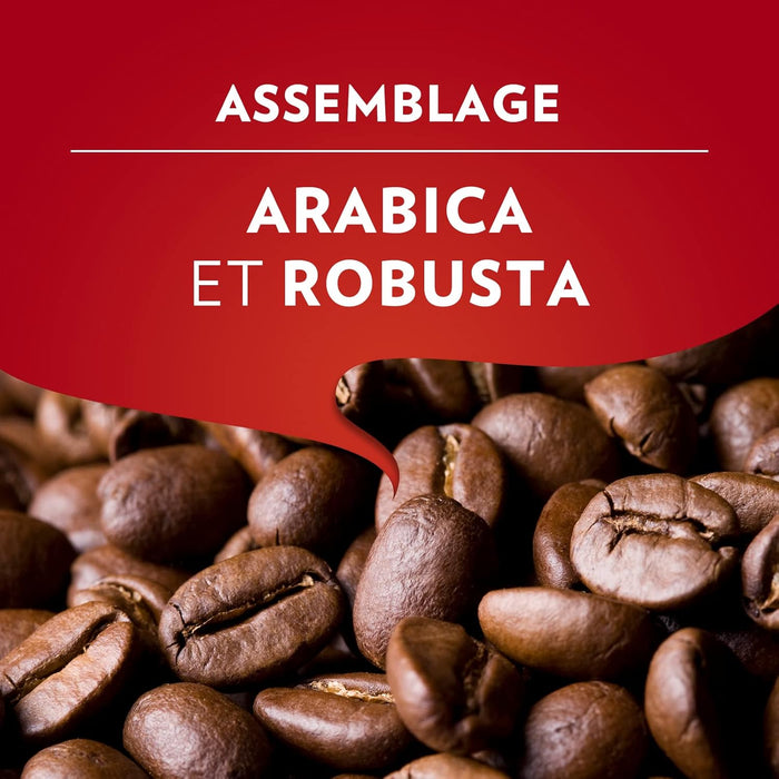 Lavazza Qualità Rossa, Café en Grano, 1kg. El clásico café italiano de tueste medio que combina granos de Arábica y Robusta para un espresso rico en sabor y con cuerpo. Lavazza - zoom