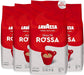 Lavazza Qualità Rossa, Café en Grano de Tueste Medio, Pack de 4 bolsas de 1kg (Total 4kg). Un café con cuerpo y sabor intenso, ideal para un espresso italiano auténtico. Lavazza - frontal
