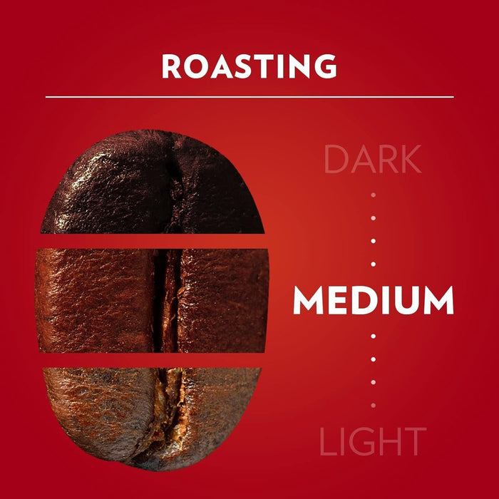 Lavazza Qualità Rossa, Café en Grano de Tueste Medio, Pack de 4 bolsas de 1kg (Total 4kg). Un café con cuerpo y sabor intenso, ideal para un espresso italiano auténtico. Lavazza - lateral
