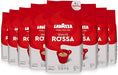 Lavazza Qualità Rossa, Café en Grano, Tostado Medio, Pack Ahorro para Hostelería de 8 bolsas de 1kg (Total 8kg). El blend italiano perfecto para un espresso con cuerpo. Lavazza - frontal