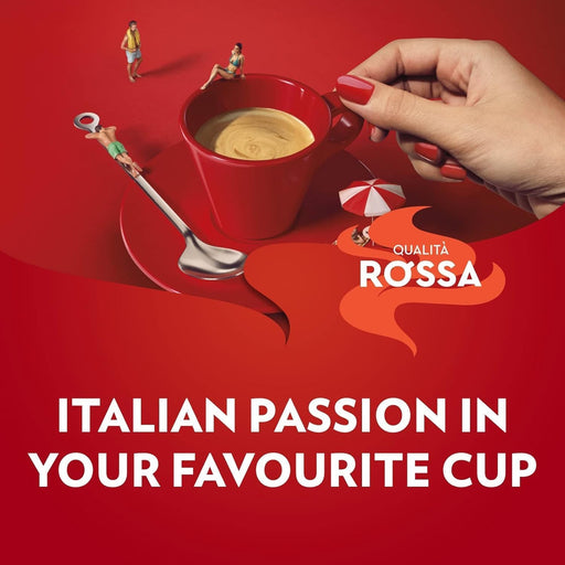 Lavazza Qualità Rossa, Café en Grano, Tostado Medio, Pack Ahorro para Hostelería de 8 bolsas de 1kg (Total 8kg). El blend italiano perfecto para un espresso con cuerpo. Lavazza - pack