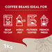 Lavazza Qualità Rossa, Café en Grano, Tostado Medio, Pack Ahorro para Hostelería de 8 bolsas de 1kg (Total 8kg). El blend italiano perfecto para un espresso con cuerpo. Lavazza - presentacion