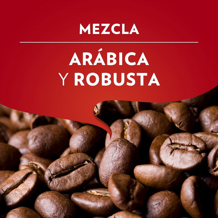 Lavazza Qualità Rossa, Café Molido de Tueste Natural (250g). El café icónico de Italia, una mezcla de Arábica y Robusta con intensidad 5 y notas a chocolate, ideal para tu cafetera Moka. Lavazza - detalle