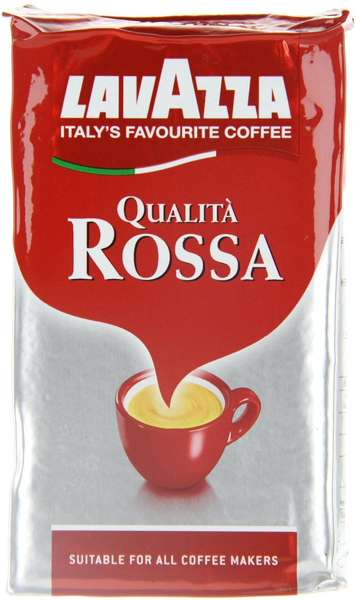 Lavazza Qualità Rossa, Café Molido Italiano, Pack de 4x250g (1kg). Disfruta del auténtico ritual del café italiano con esta mezcla equilibrada de Arábica y Robusta, ideal para cualquier cafetera. Lavazza - pack