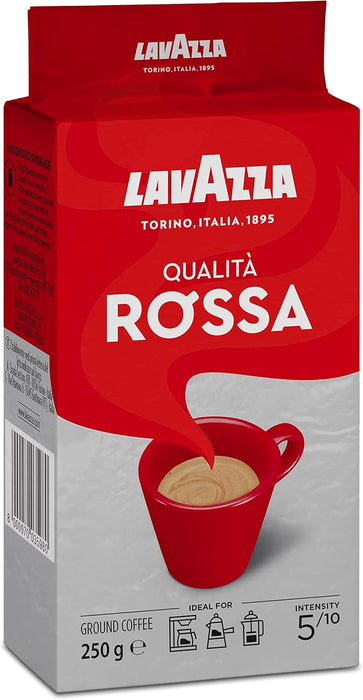 Lavazza Qualità Rossa, Café Molido, Mega Pack de 10x250g (2,5kg). La solución definitiva para los muy cafeteros y la hostelería. Abastécete del café favorito de Italia y ahorra. Lavazza - extra