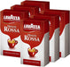 Lote de 6 paquetes de Café Molido Lavazza Qualità Rossa (6x250g). Abastécete con 1,5 kg del café más icónico de Italia, ideal para mantener la frescura en cada paquete. Lavazza - frontal