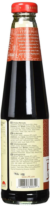 Adobo para Pollo Lee Kum Kee (410 ml). Una marinada dulce a base de salsa de soja de primer extracto, perfecta para salteados, fideos o para glasear carnes. Lee Kum Kee - detalle