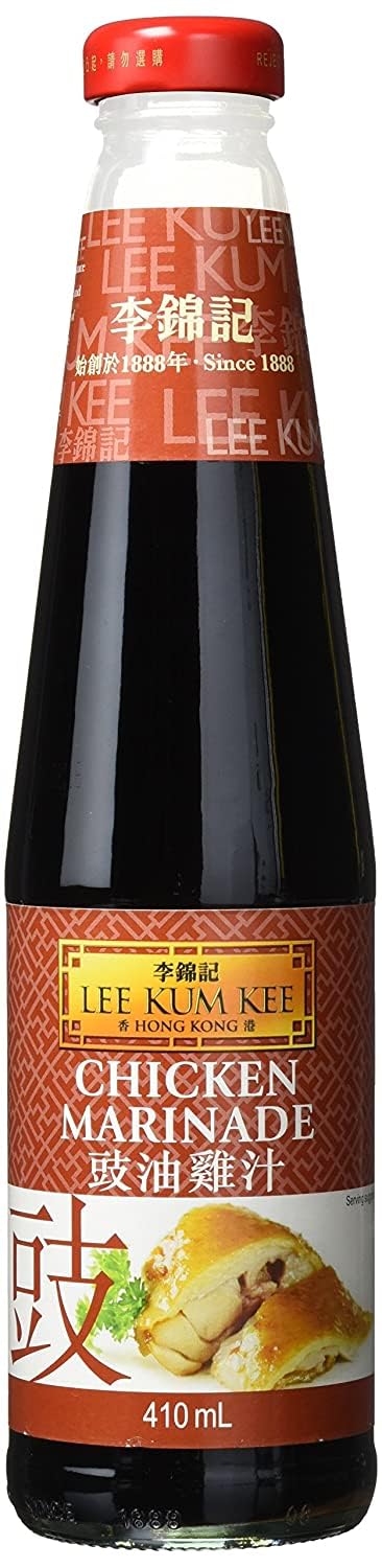 Adobo para Pollo Lee Kum Kee (410 ml). Una marinada dulce a base de salsa de soja de primer extracto, perfecta para salteados, fideos o para glasear carnes. Lee Kum Kee - frontal