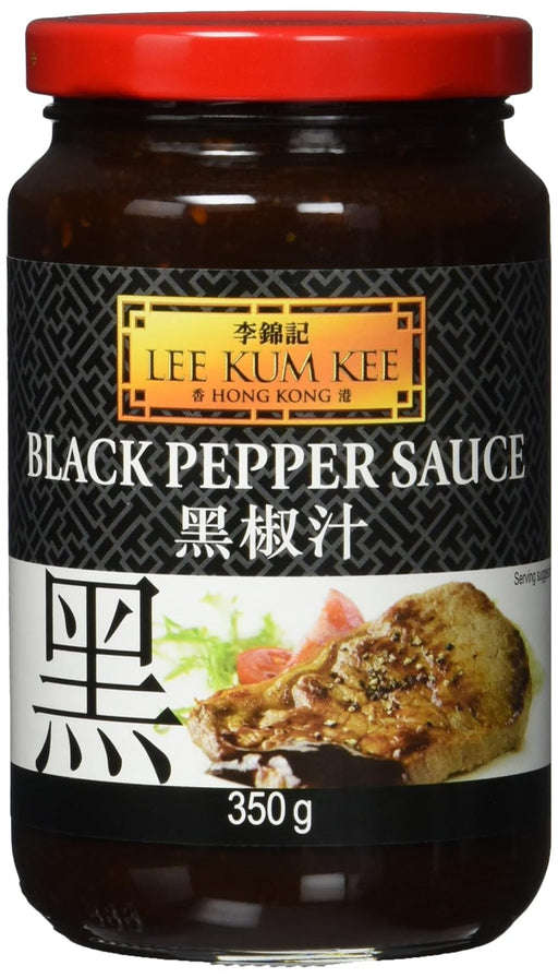 Lee Kum Kee Salsa de Pimienta Negra, 350g. Una salsa rica y aromática para recrear en casa los mejores platos de la cocina china, como el famoso "pollo a la pimienta negra". Lee Kum Kee - pack
