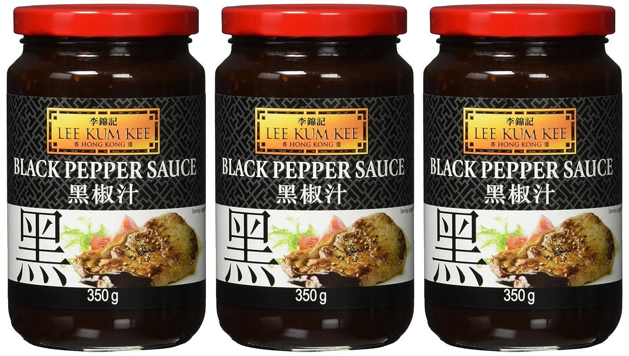Lee Kum Kee Salsa de Pimienta Negra, 350g. Una salsa rica y aromática para recrear en casa los mejores platos de la cocina china, como el famoso "pollo a la pimienta negra". Lee Kum Kee - uso