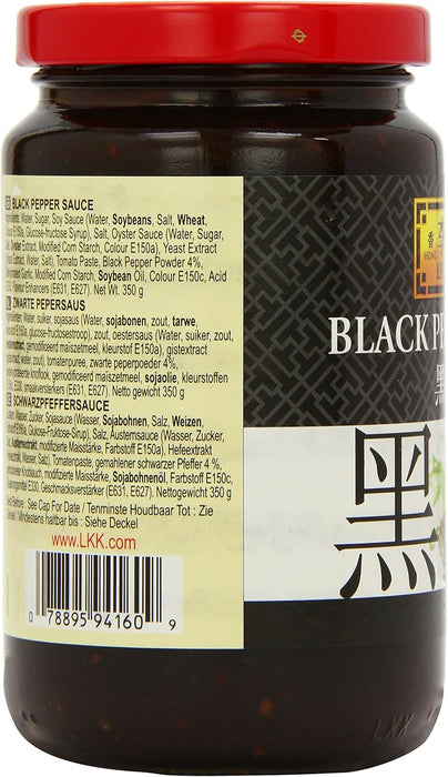 Lee Kum Kee Salsa de Pimienta Negra, 350g. Una salsa rica y aromática para recrear en casa los mejores platos de la cocina china, como el famoso "pollo a la pimienta negra". Lee Kum Kee - zoom