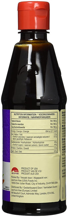 Pack Ahorro de 3 Botellas de Salsa Hoisin Lee Kum Kee (3x567g). Abastécete con más de 1,7 kg de la auténtica salsa barbacoa china, ideal para grandes familias y hostelería. Lee Kum Kee - ingredientes
