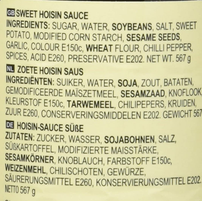 Pack Ahorro de 3 Botellas de Salsa Hoisin Lee Kum Kee (3x567g). Abastécete con más de 1,7 kg de la auténtica salsa barbacoa china, ideal para grandes familias y hostelería. Lee Kum Kee - uso