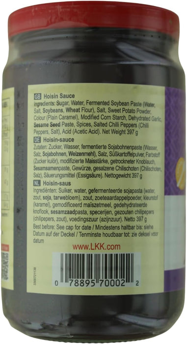 Salsa Hoisin Lee Kum Kee (397 gr). Una salsa tradicional china, aromática y dulce a base de soja fermentada, ideal para marinar, saltear o usar como dip. Lee Kum Kee - uso