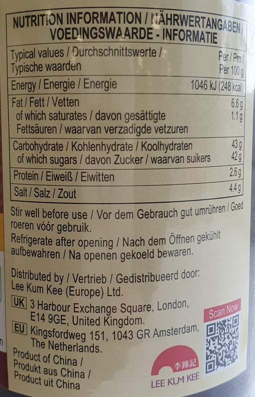 Salsa para Pato Asado (Estilo Pato Pekinés) Lee Kum Kee (383g). La auténtica salsa dulce y salada para acompañar pato laqueado, pollo asado o como dip. Lee Kum Kee - pack