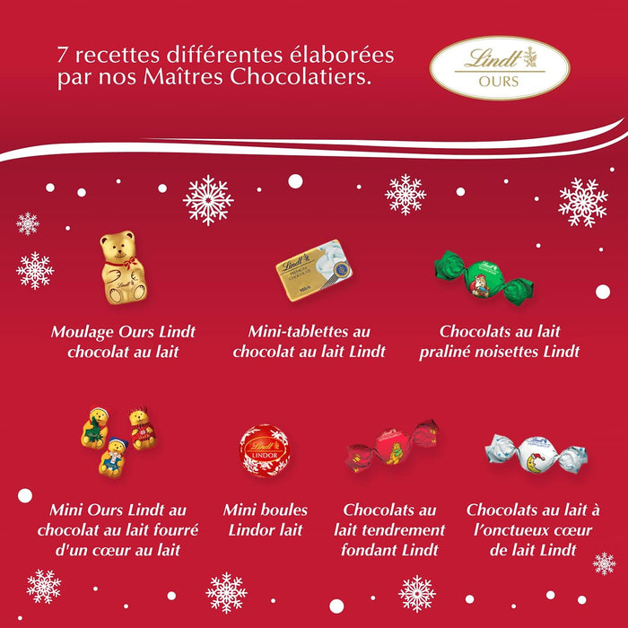 Calendario de Adviento Lindt con 24 Bombones de Chocolate con Leche (172g) y Tarjeta Regalo Sorpresa IKEA. Un detalle navideño con la calidad de los Maestros Chocolateros. Lindt - ingredientes