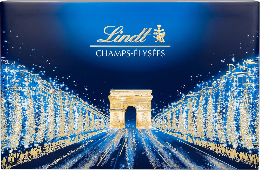 Lindt CHAMPS-ÉLYSÉES Caja de Bombones Surtidos, 469g. Un exquisito viaje por la alta chocolatería con una selección de pralinés únicos, ideal para regalar y compartir en momentos especiales. Lindt - zoom